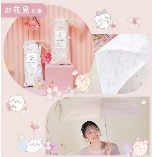 日本Chiikawa 櫻花限定折疊傘(截數日期：8月5日 ; 預計貨到日期：9月中)：圖片 2